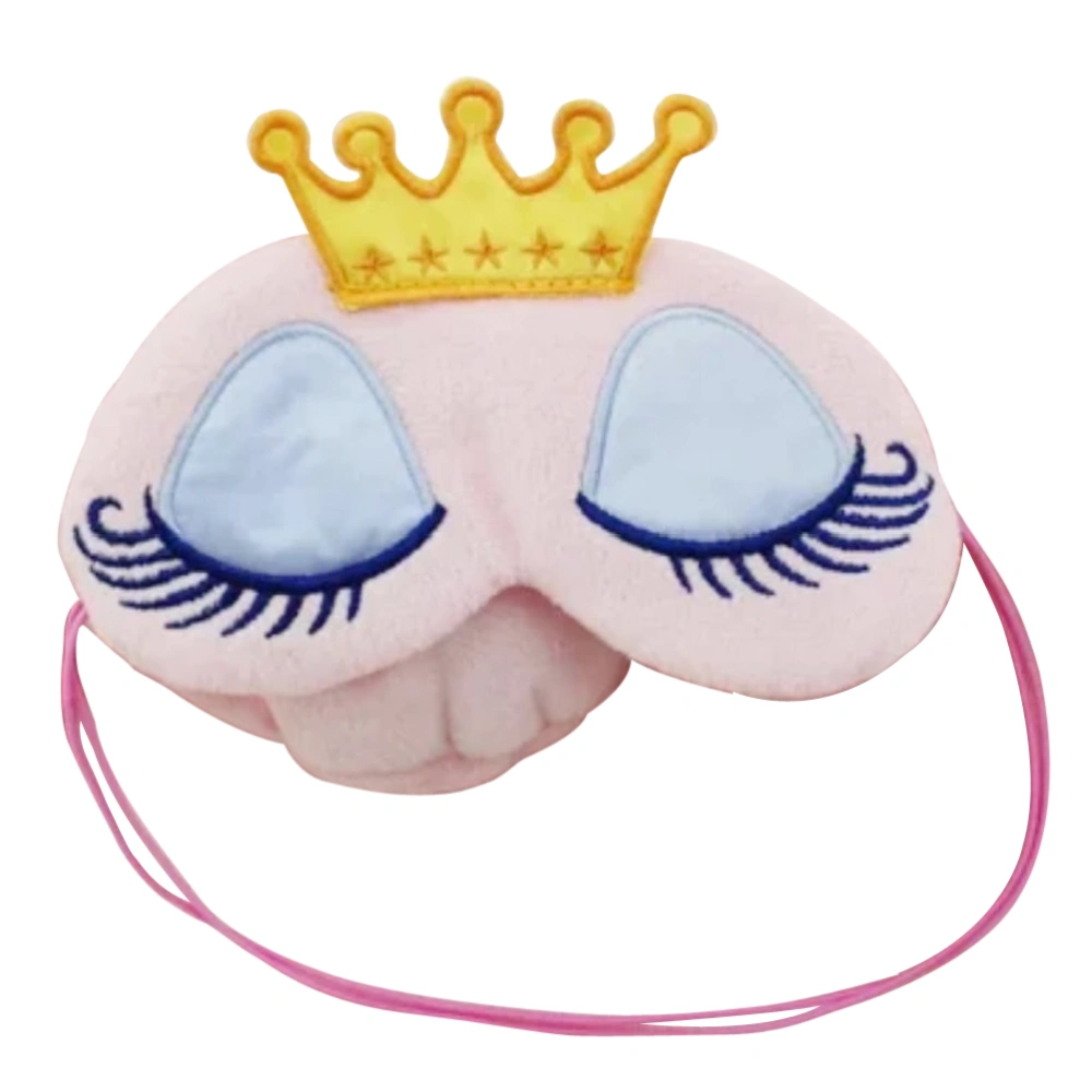 Cartoon Eye Sleeping Mask Blinder Patch Elastic Strap Eyeshade for Women Girls (Pink)