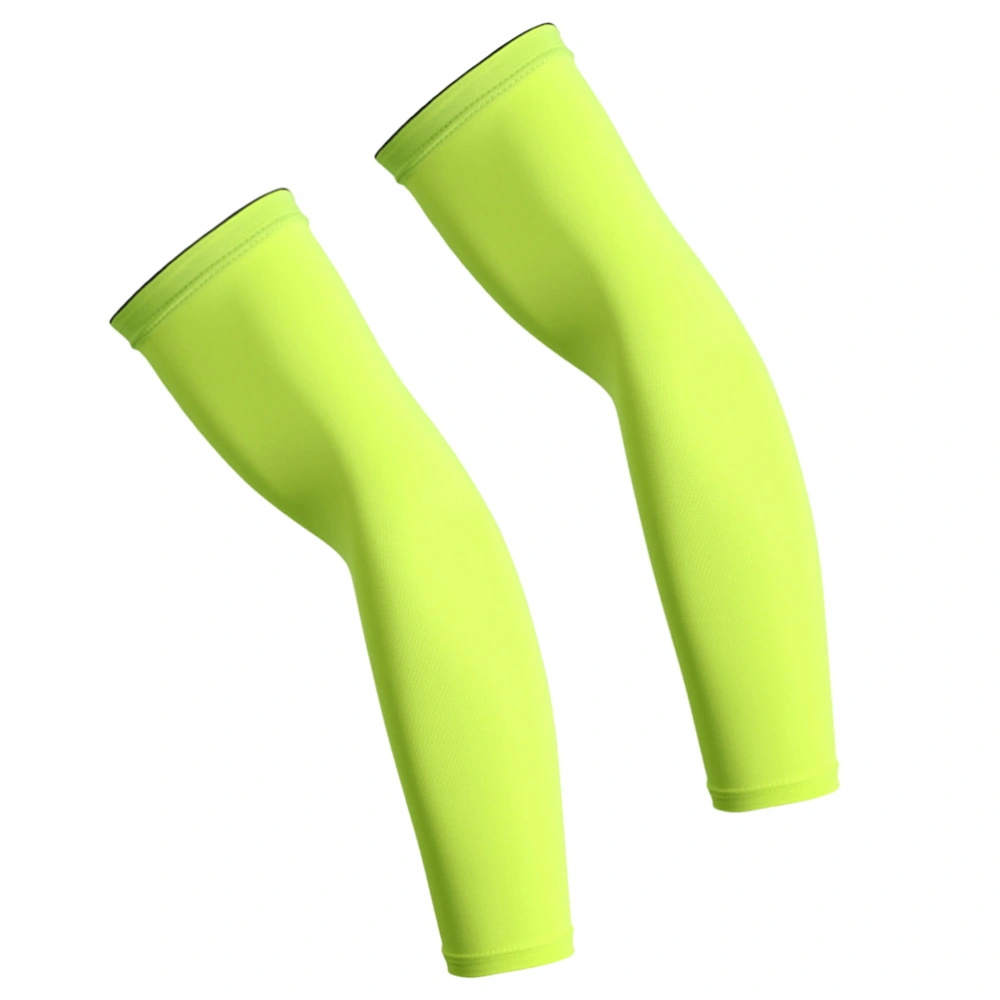 1 Pair Sun Protector Elbow Protection Pads Stretchy Long Elbow Guard Sleeve Breathable Elbow Protector Unisex Elbow Brace for Protection Training (Size L Light Green)