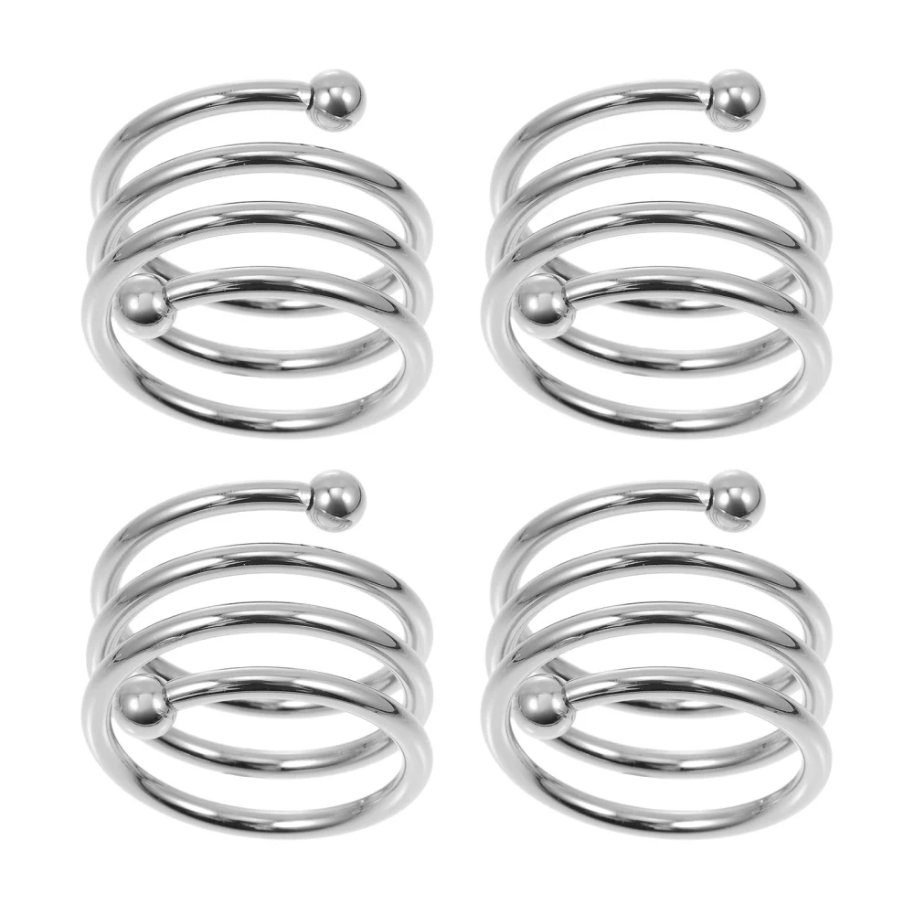 4Pcs Iron Napkin Buckles Exquisite Napkin Rings Restaurant Dining Table Decors