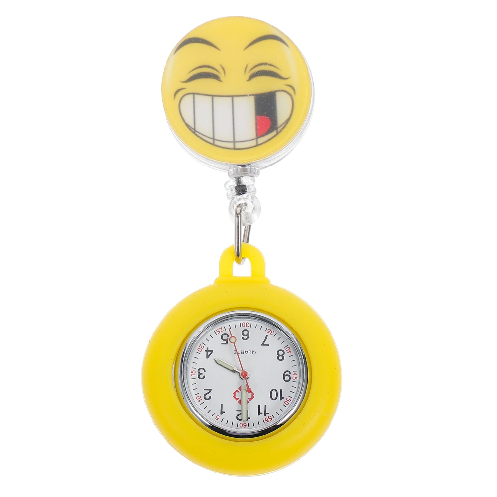 Retractable Nurse Watch Clip-on Hanging Lapel Pocket Watch Cartoon Nurses Watch