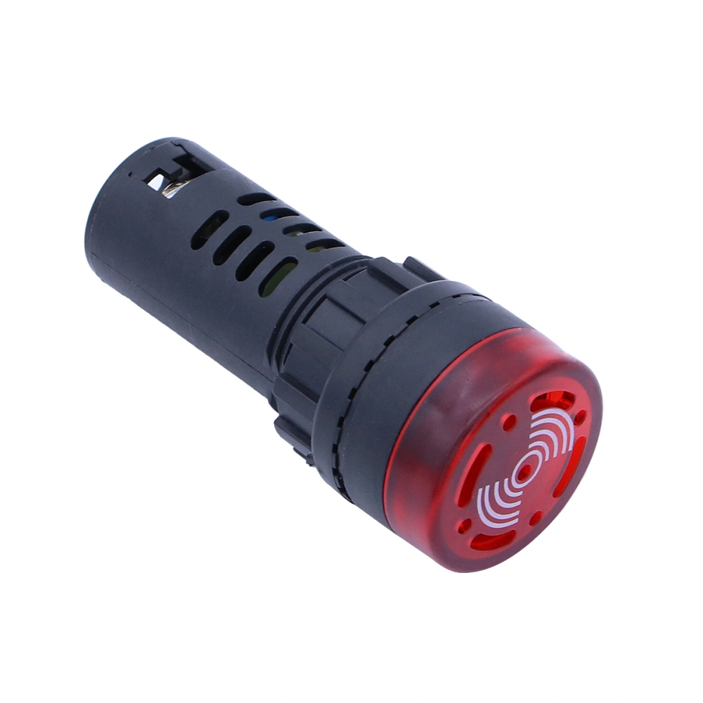 24V Small LED Signal Lamp Indicator Light Buzzer Alarm (Red Light)