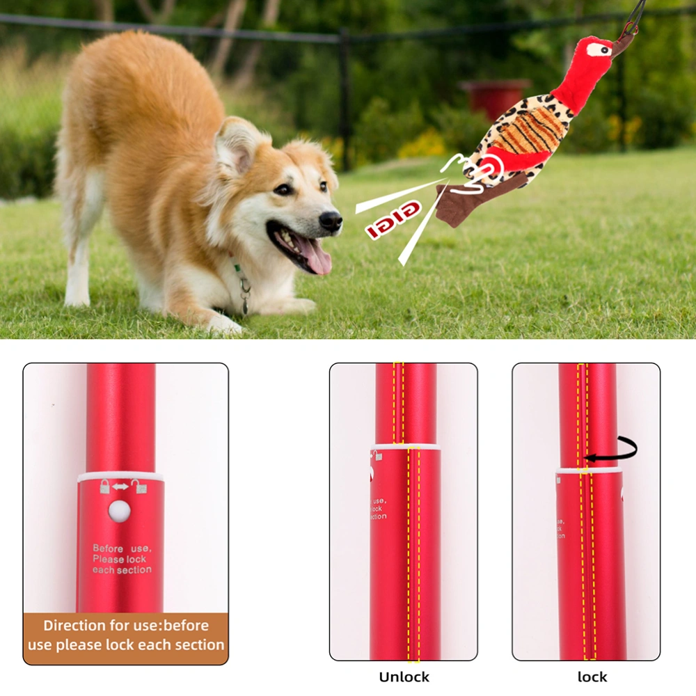 1 Set of Dog Training Plaything Indoor Cat Teasing Stick Telescopic Pet Teaser