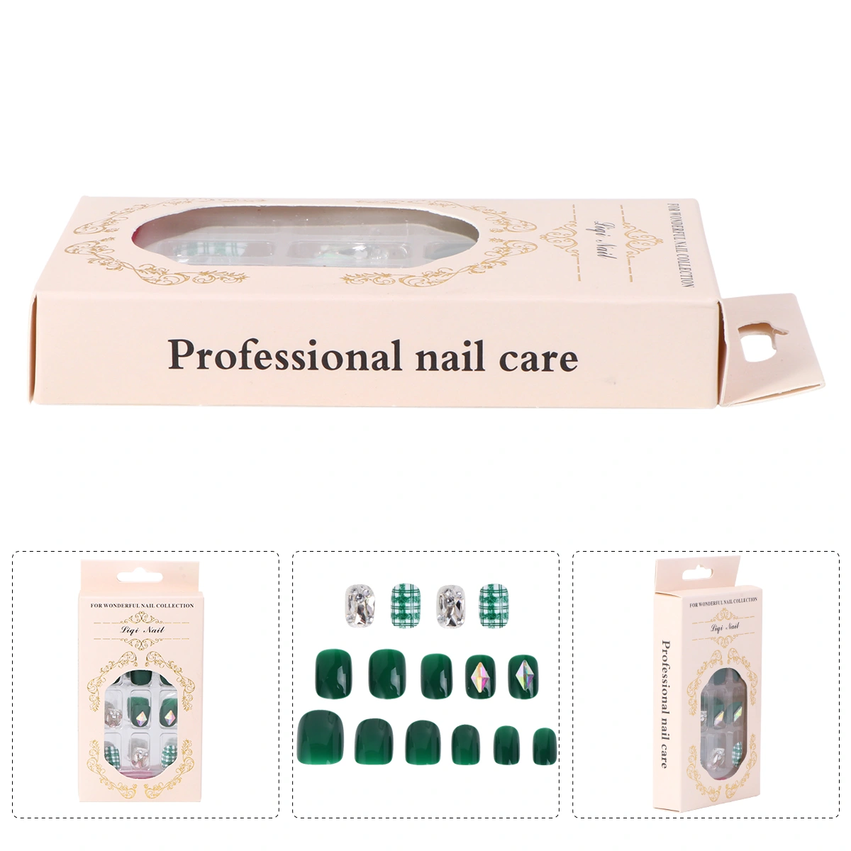 26pcs Fake Nails Pieces Round Heads Short Fake Nails Pieces Geometric Manicure Extension Pieces