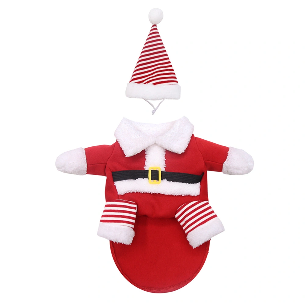 1 set of Xmas Party Pet Clothing Pet Dog Cosplay Costume Pet Clothing with Hat