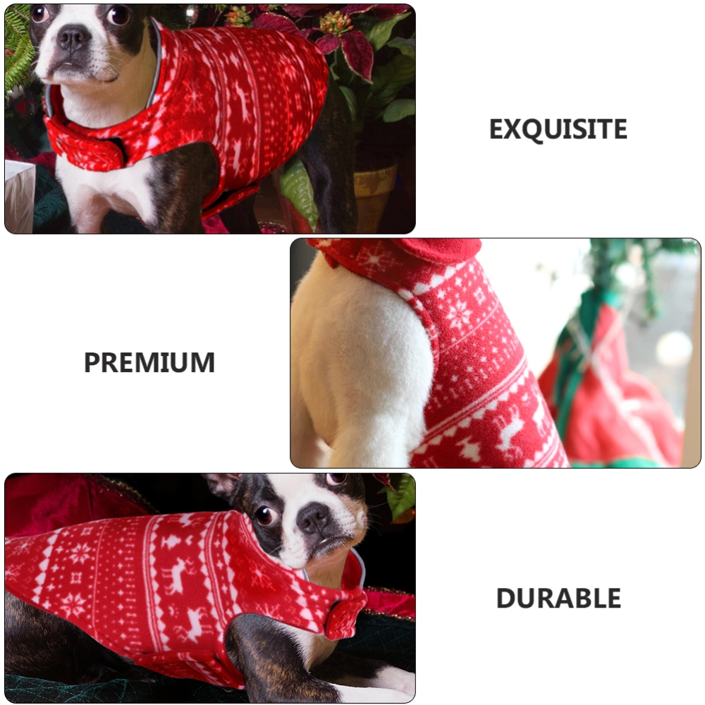 1pc Christmas Cartoon Pet Costume Lovely Dog Puppy Double-side Coat Apparel