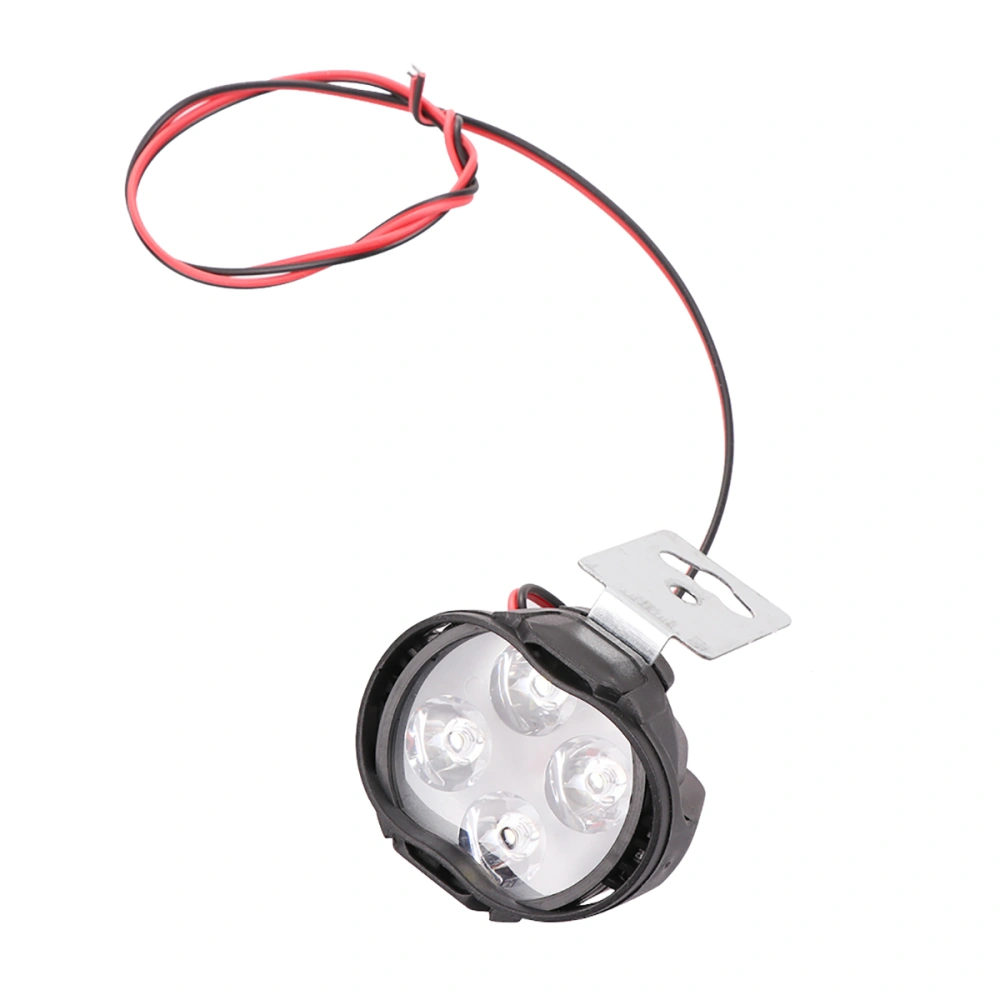 2Pcs Automobile LED Working Lamp Mini Round Auxiliary Lamp Modified Headlamp Engineering Spotlight Headlamp(Black)