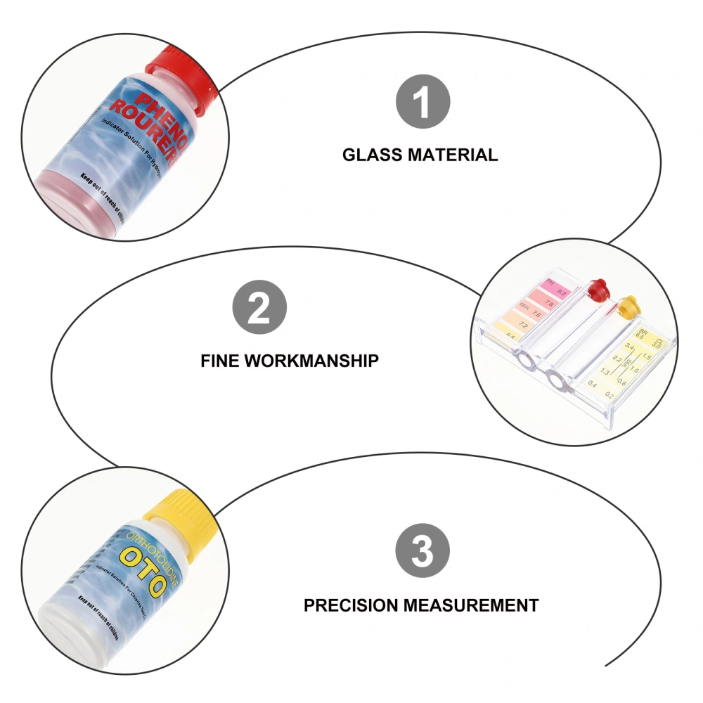 1 Set of Swimming Pool Water Quality Tester Pool Test Kit Professional PH Tester
