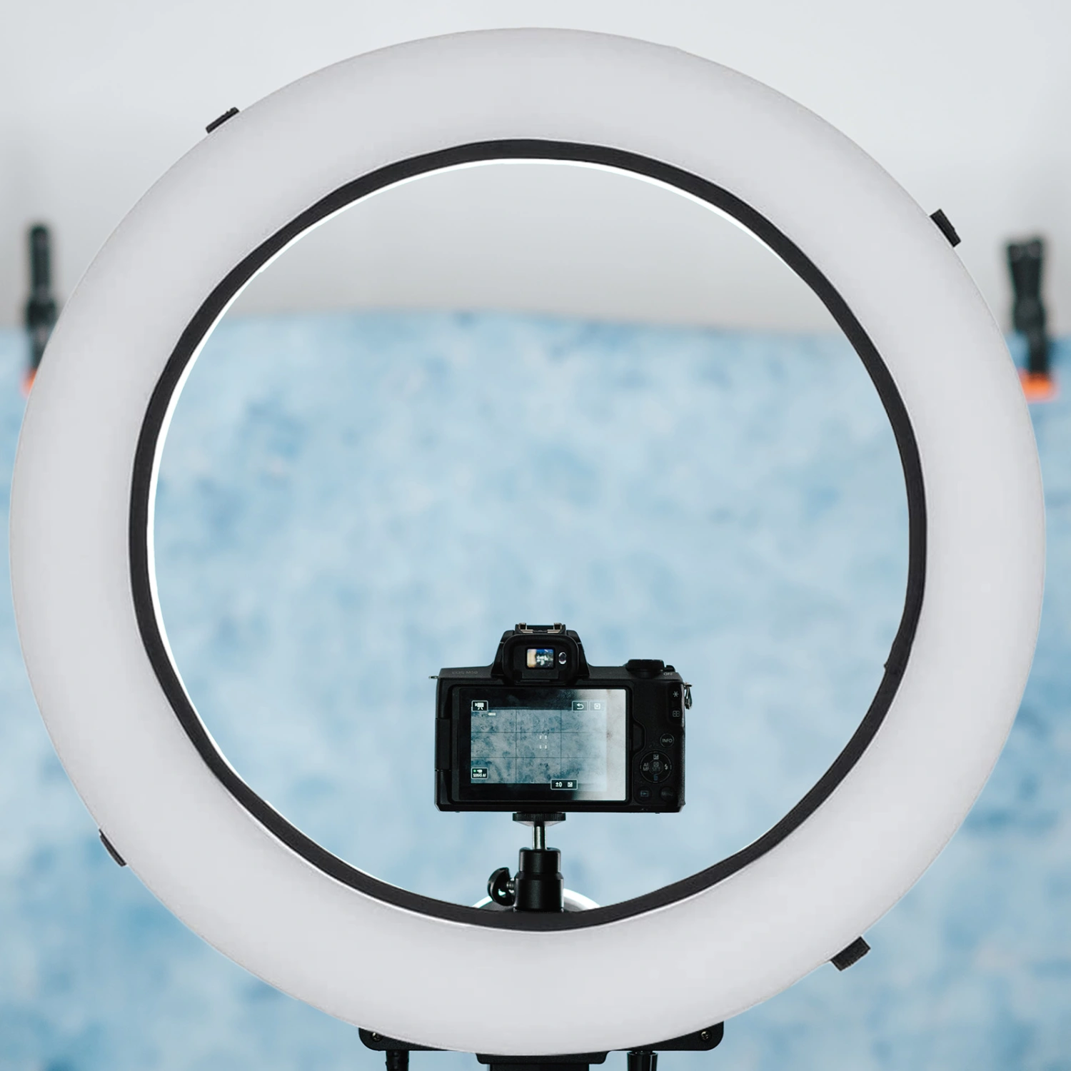 14 inch Foldable Ring Flash Diffuser Cover Speedlite Photography Video Light Softbox Diffuser for Fluorescent Flash Light (White)