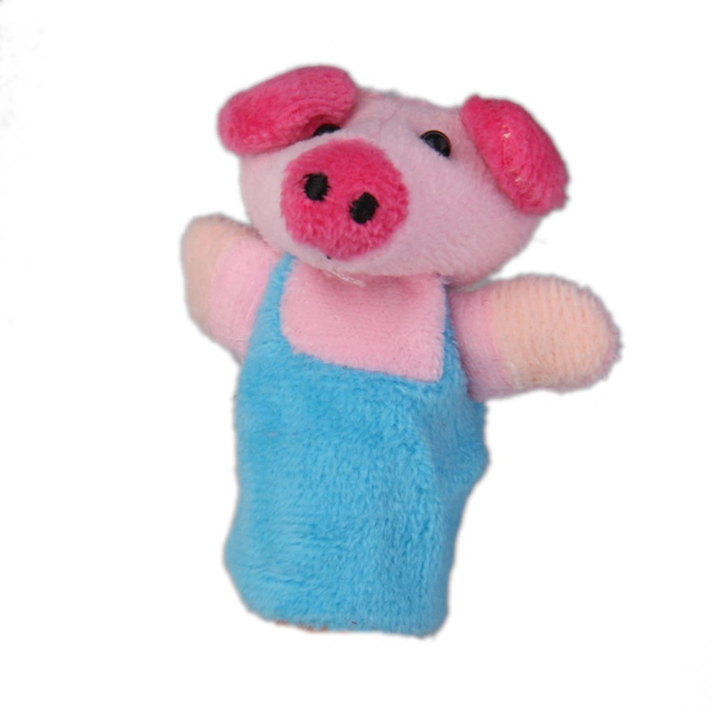 8pcs Plush Finger Puppets Story the 3 Little Pigs