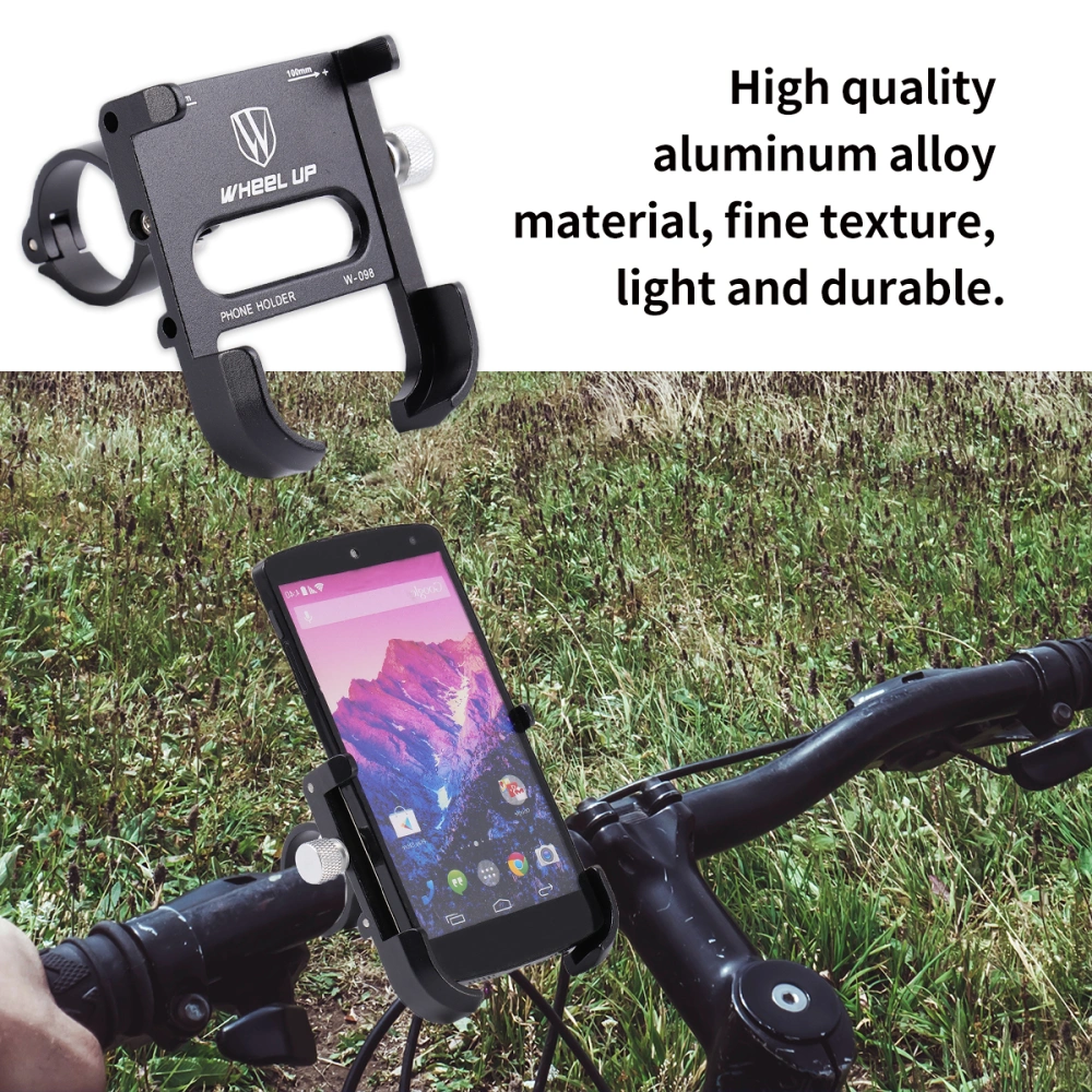 1Pc Universal Bike Phone Bracket Phone Holder Outdoor Navigator Holder Navigation Rack Mobile Phone Support (Black, Handlebar Style)