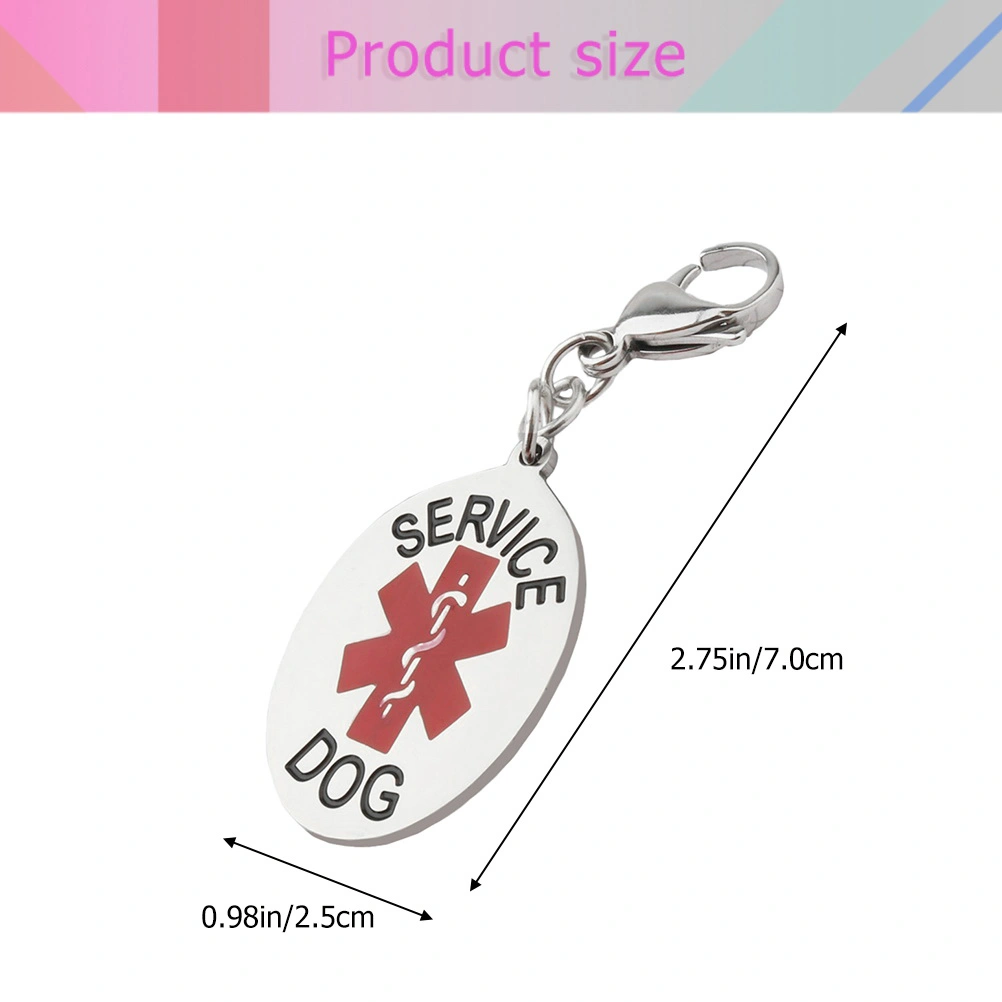 Stainless Steel Key Chain Fashion Key Ring Service Dog Key Holder Bag Hanging Pendant Silver