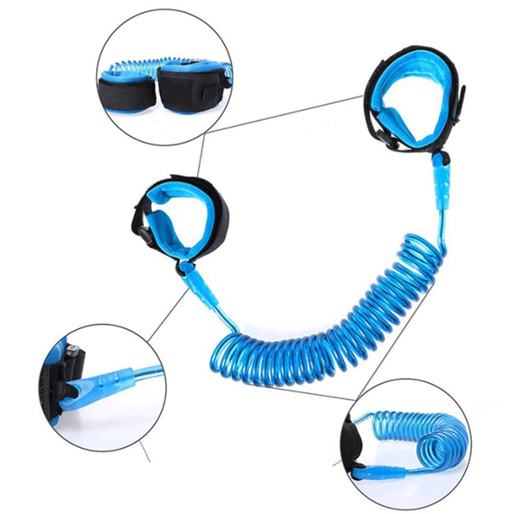 Kids Safety Harness Child Leash Wrist Link Traction Rope Anti Lost Belt 1.5M (Blue)