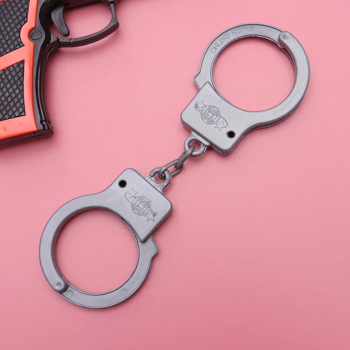 6pcs Police Role Play Toys Set Shooting Toy Handcuffs for Detective Halloween and Police Costume Dress up