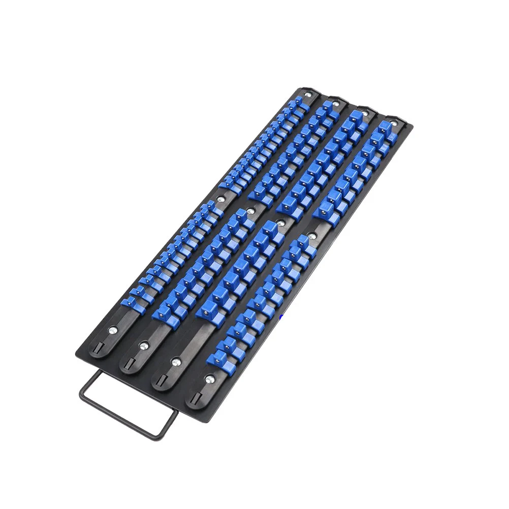 80 Industrial ABS Socket Wrench Mountable Socket Storage Rail Rack Holder Organize Sliding 1/4 Inch 3/8 Inch 1/2 Inch Finishing Tool