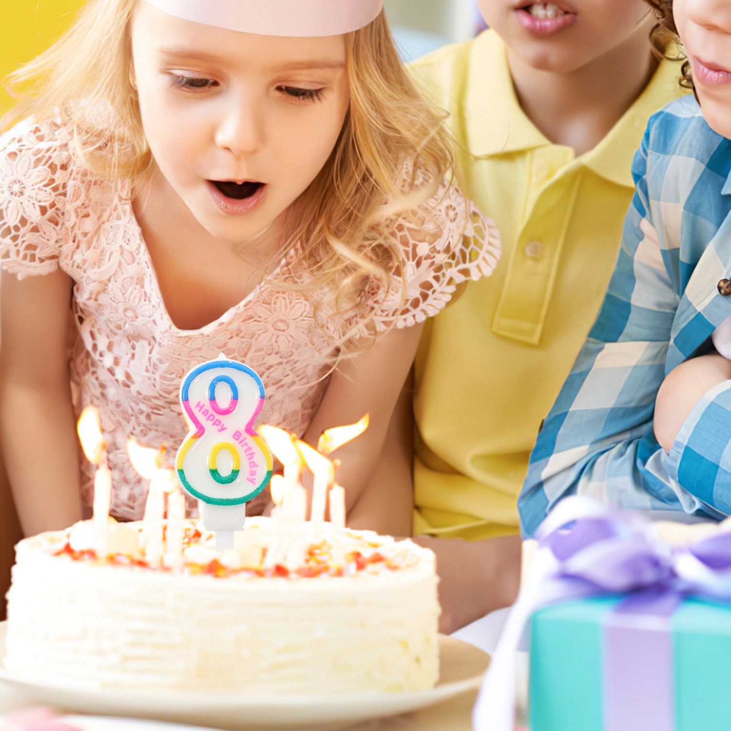 10Pcs Birthday 0-9 Candles Big Number Birthday Cake Candles Party Celebrations