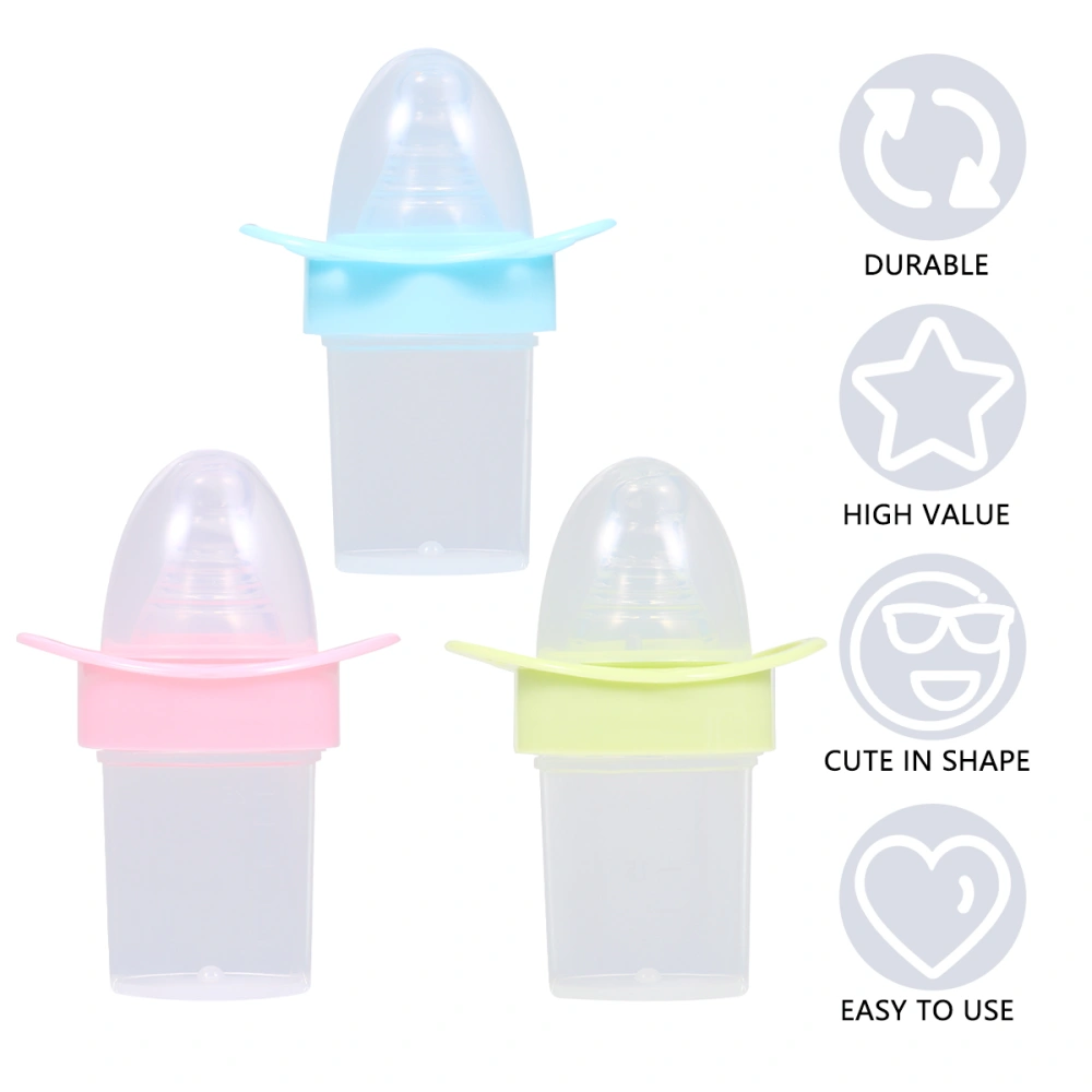 3PCS  Medicine Feeder Pacifier Type Liquid Water Juice Squeeze Dropper Random color