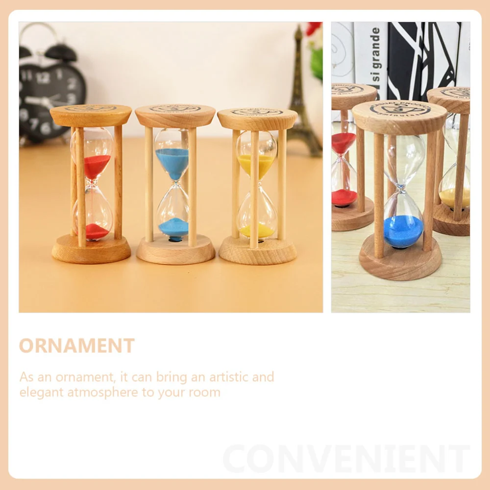 2Pcs Decorative Sand Timer Children Tooth Brushing Hourglass Sand Glass Toy