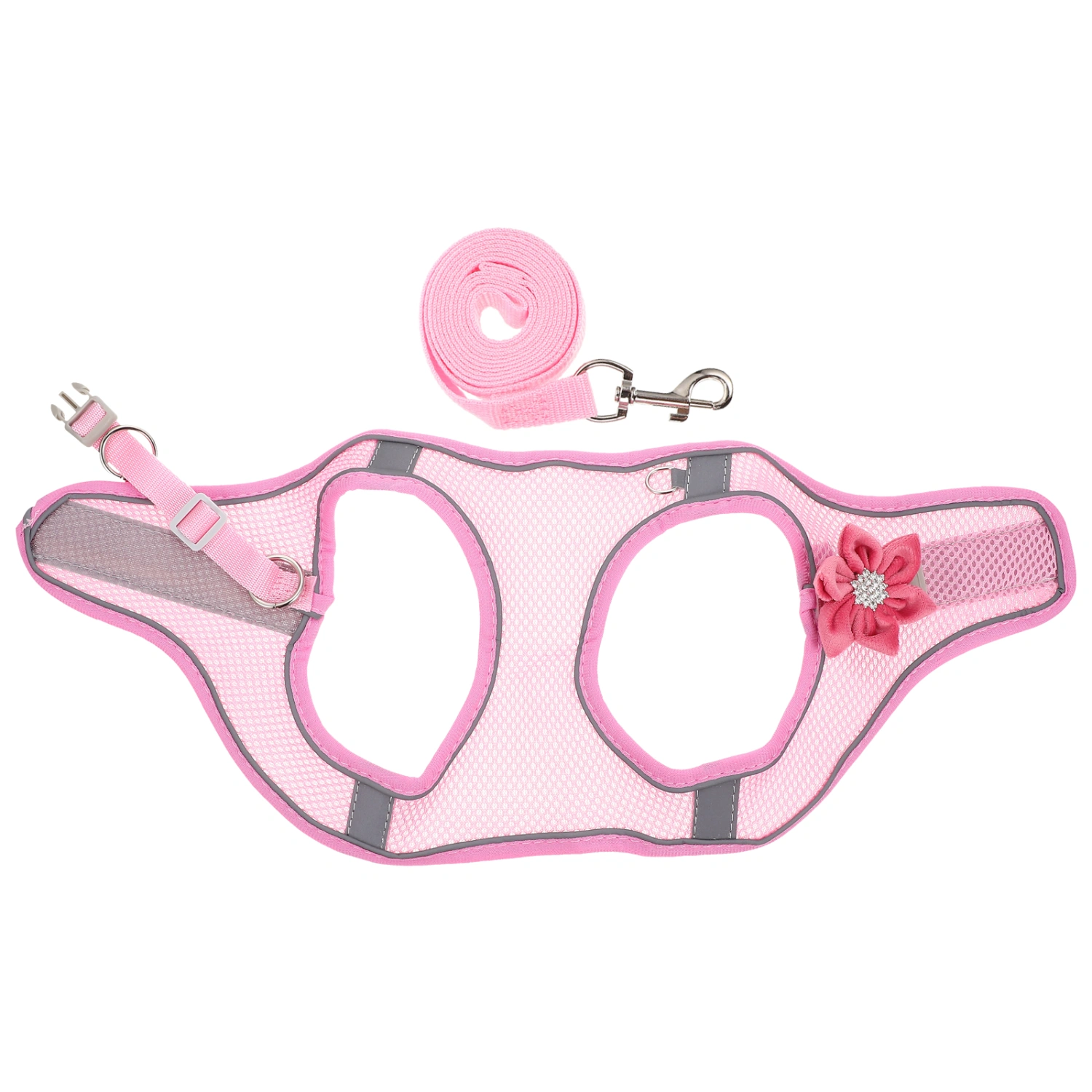 1 Set of Dog Harness with Leash Breathable Pet Harness Reflective Dog Harness