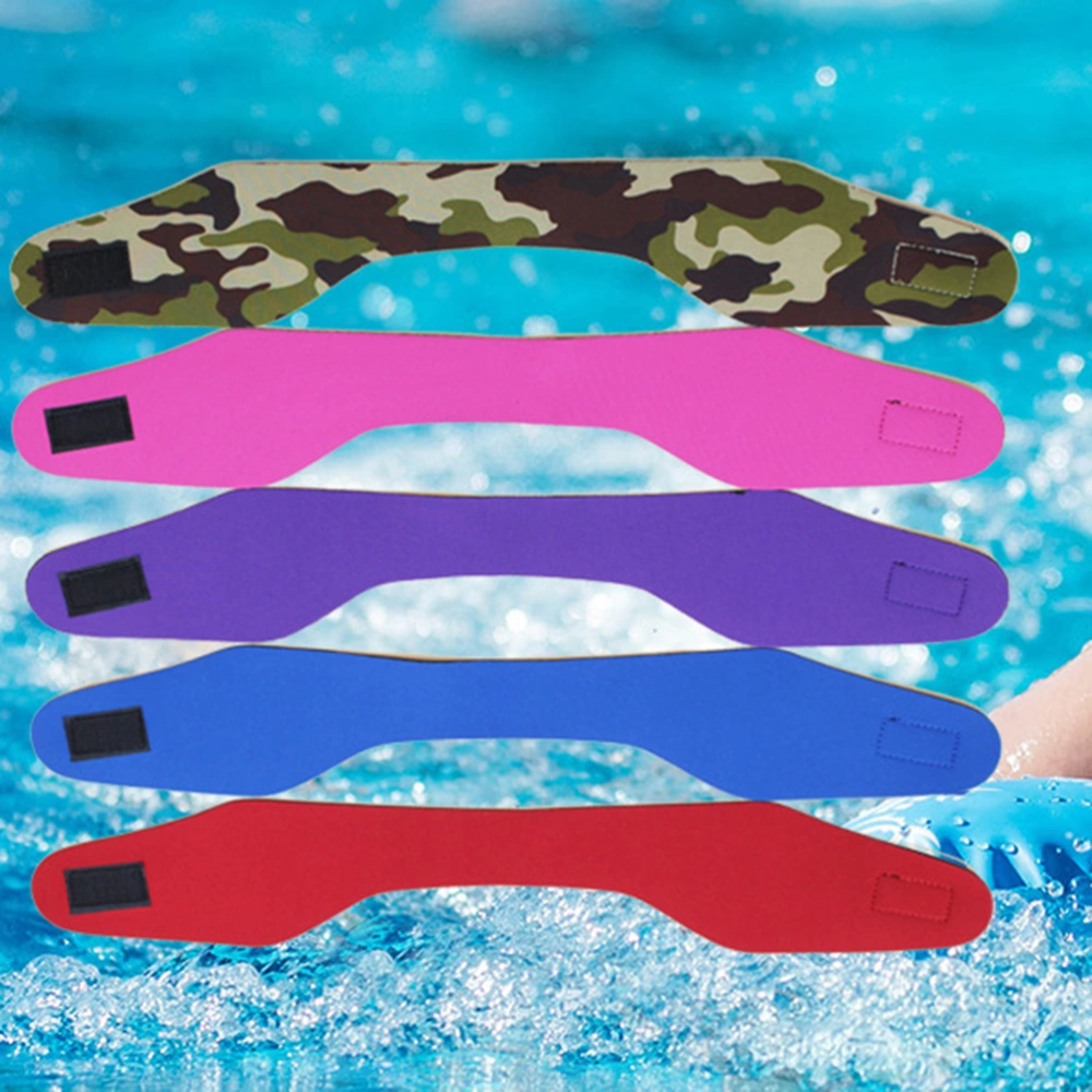 3pcs Unisex Adult Kids Swimming Gear Bathing Yoga Waterproof Ear Band Hair Protector Headband Watersport Headband(Black/Deep Blue/Rose Red/Size L)