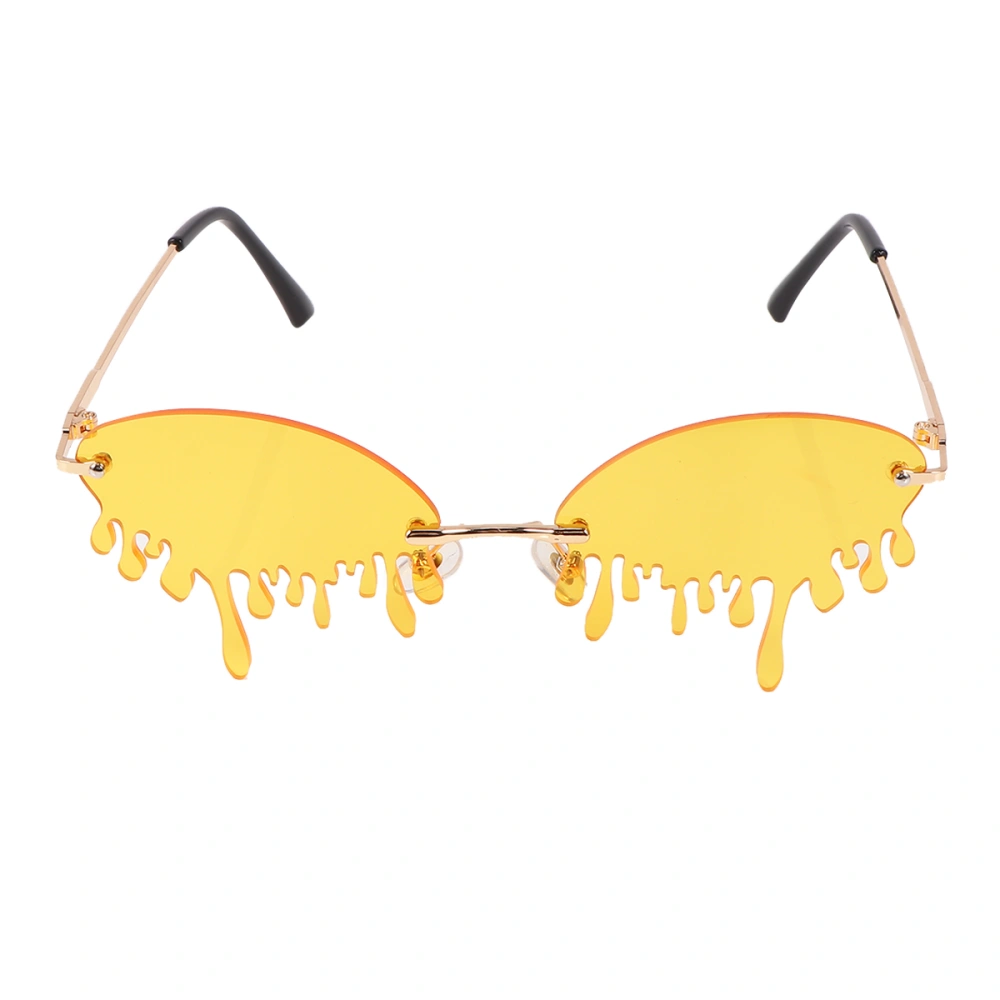 1PC Stylish Funny Sunglasses Creative Tears Style Sunglasses Stage Show Sun Glasses Party Supplies Sun Glasses Party Props Decor for Women (Yellow)