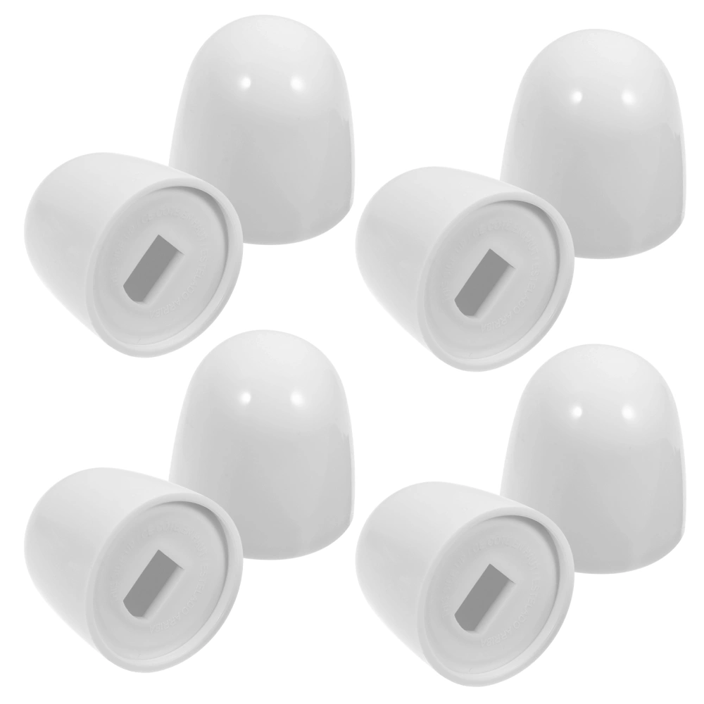 8pcs Toilet Bolt Covers Toilet Bowl Caps Round Toilet Push-on Bolt Caps Supplies