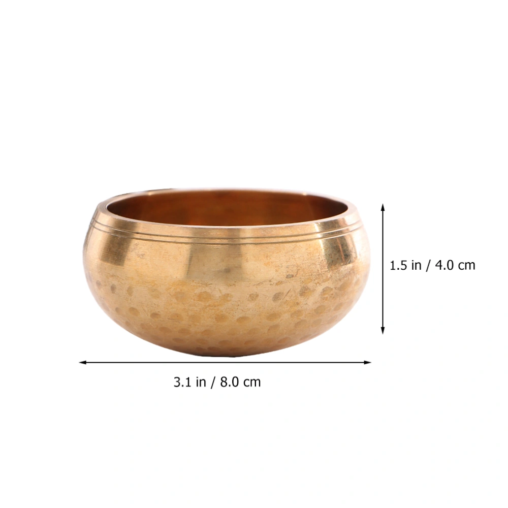 1 Set Copper Meditation Singing Bowl Yoga Meditation Bowl with Wooden Rod