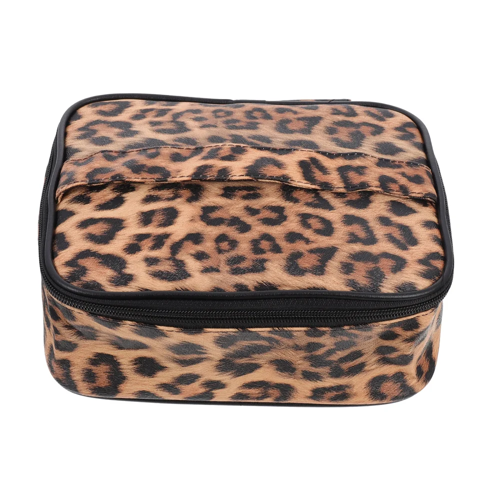 Leopard Printed Makeup Bag Household Travel Bag Cosmetic Bag Travel Accessory