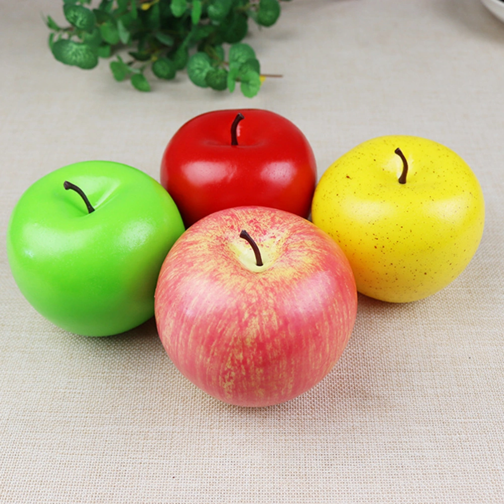 40PCS Simulation Green Apple Photo Props Decorative Apple Artificial Fruits Show Window Adornment (Green)