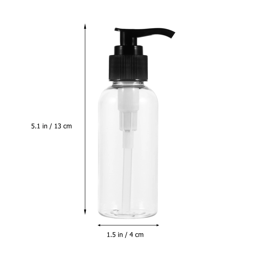 6pcs 100ml Lotion Bottles Portable Empty Pump Bottles Plastic Storage Bottles