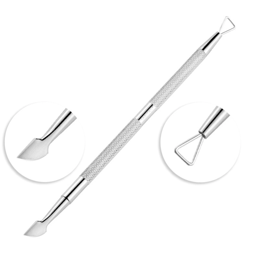 2pcs Stainless Steel Manicures Tools Nail Art Accessories Supplies Portable Nail Art Tools for Home Daily Use