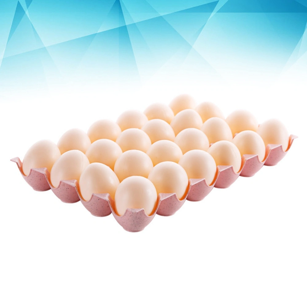 24-Cup Egg Holder Box Refrigerator Storage Eggs Tray Shatter-proof Egg Crate Storage Rack(Random Color)