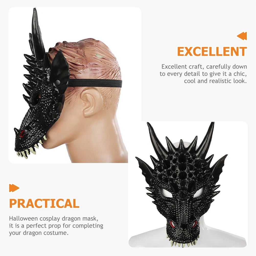 Fancy Dress Dragon Mask Dragon Cosplay Costume Prop for Halloween Masquerade Carnival
