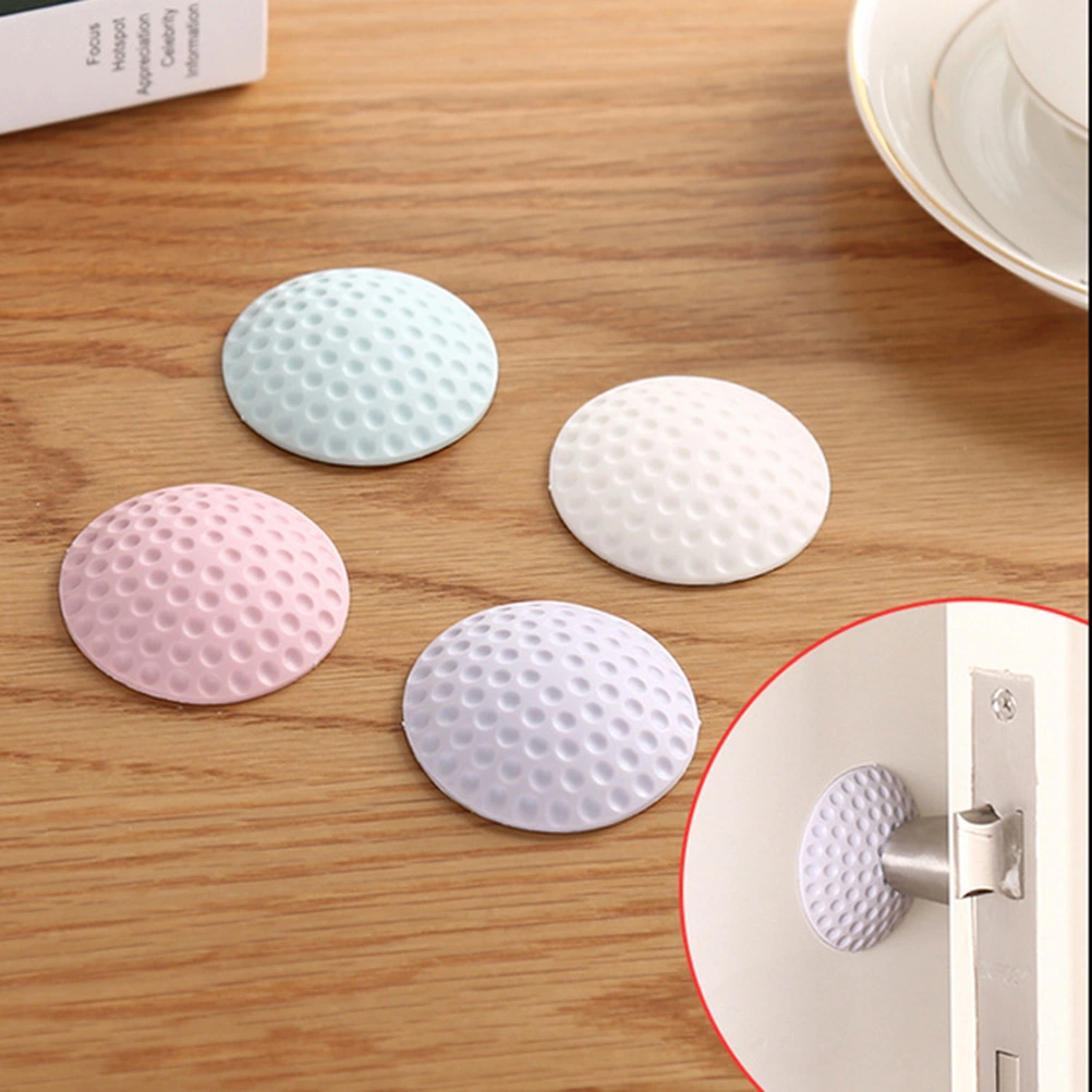 2pcs Self-adhesive Door Handle Bumper Wall Protector Door Guard Stopper Wall Shield (White)