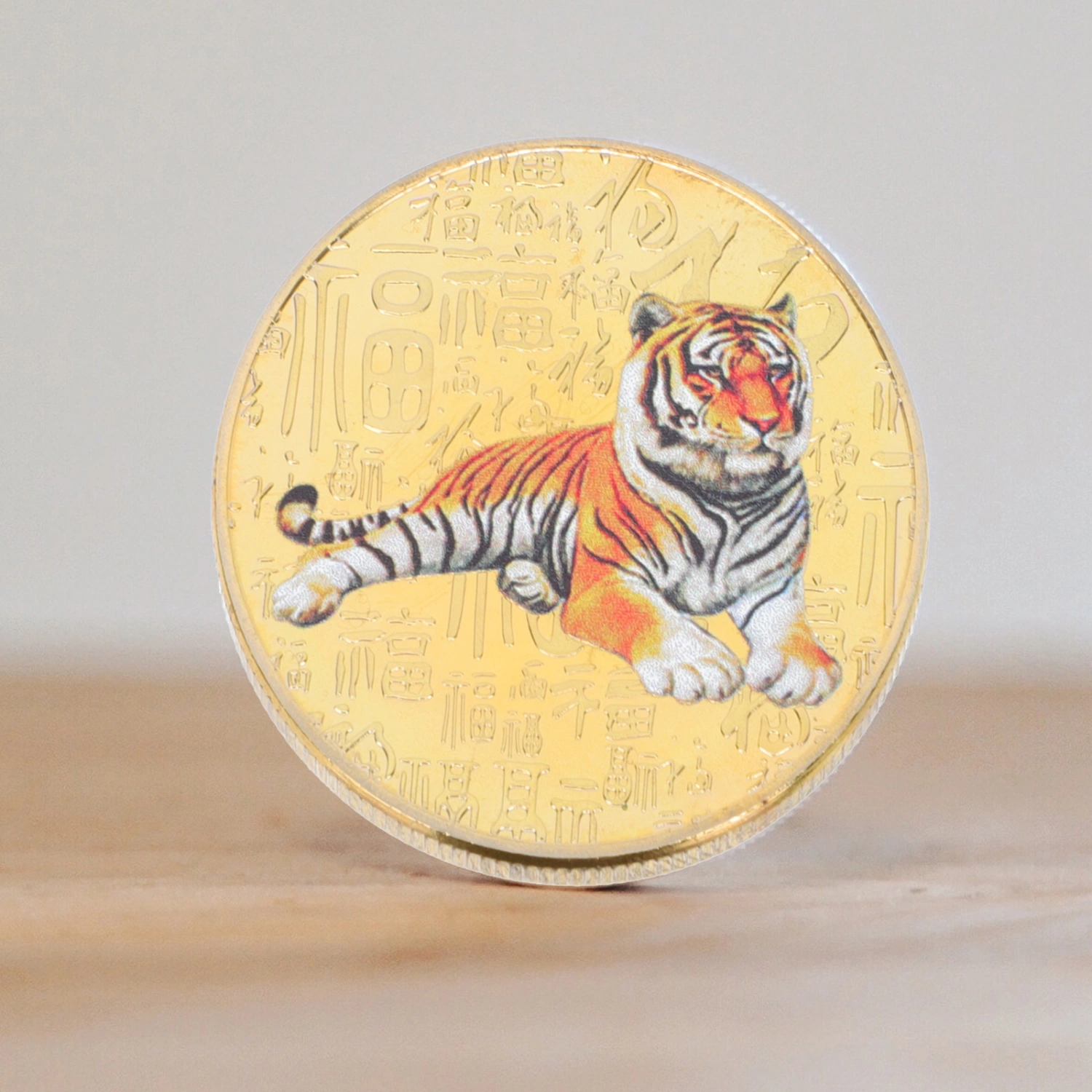 5pcs New Year Coin Decorative Year of the Tiger Coin Art Collection Coin