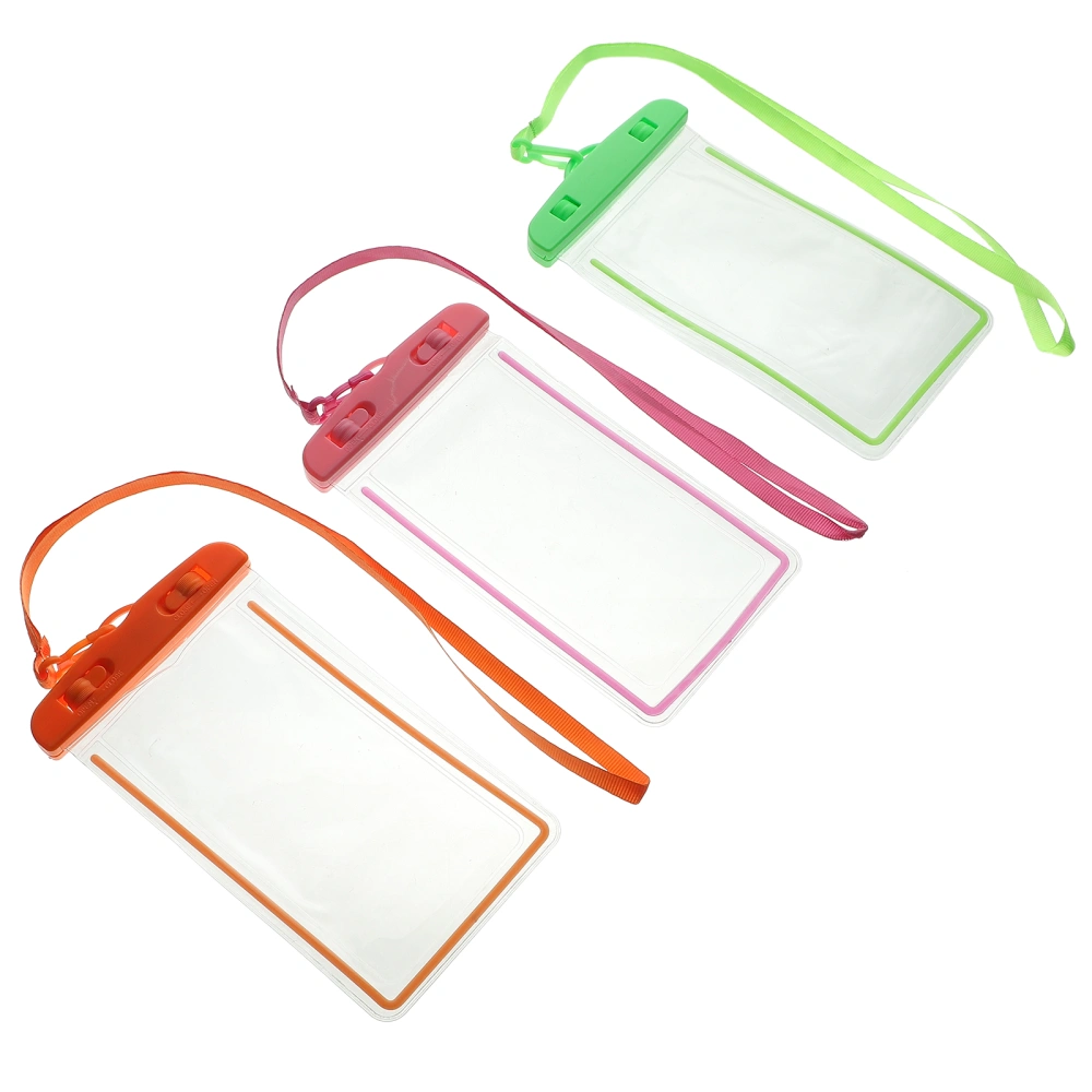 3pcs Waterproof Phone Pouch Underwater Case Cell Phone Dry Bag for Swimming