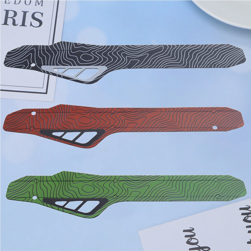 3pcs Plastic Bike Chain Protector Cover Chain Affixed Stickers Mountain Bike Chain Protector (Red + Green + Black)