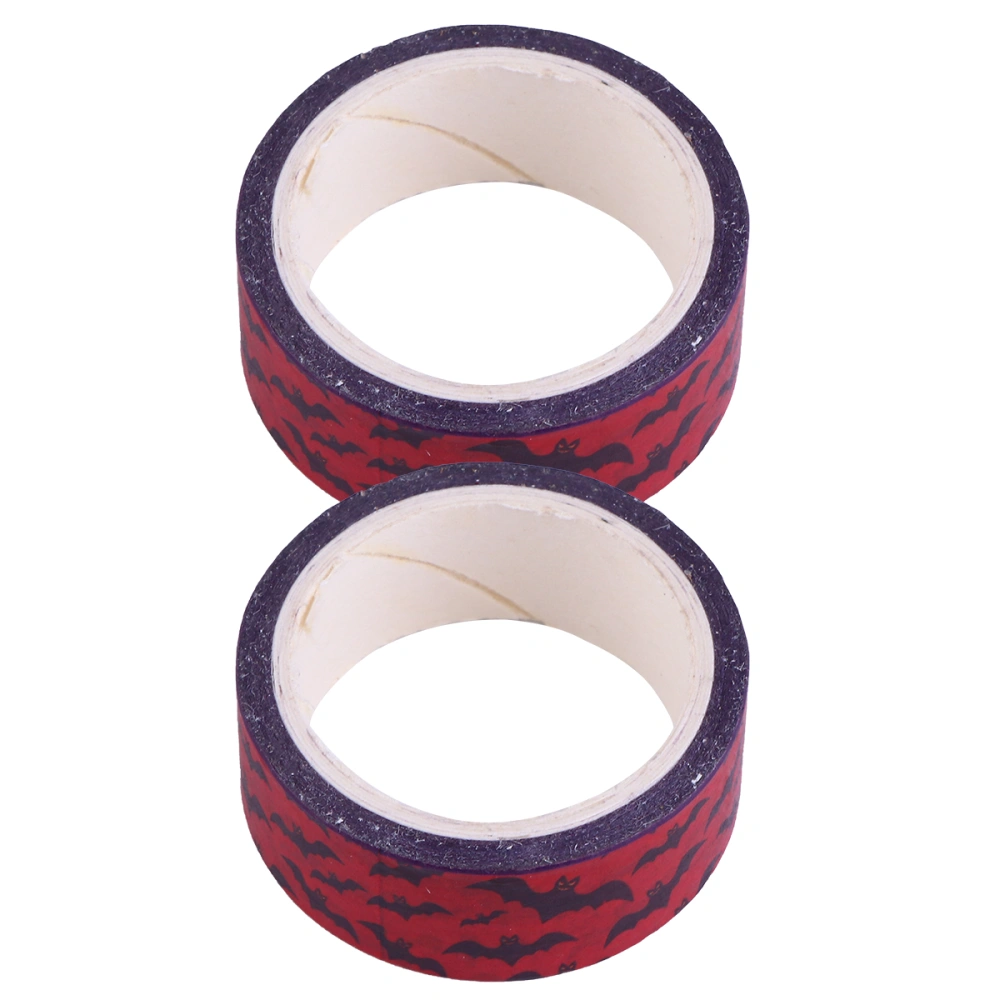 2 Rolls of Tape Halloween Paper Tape DIY Color Tape DIY Glue Tape Paper Tape