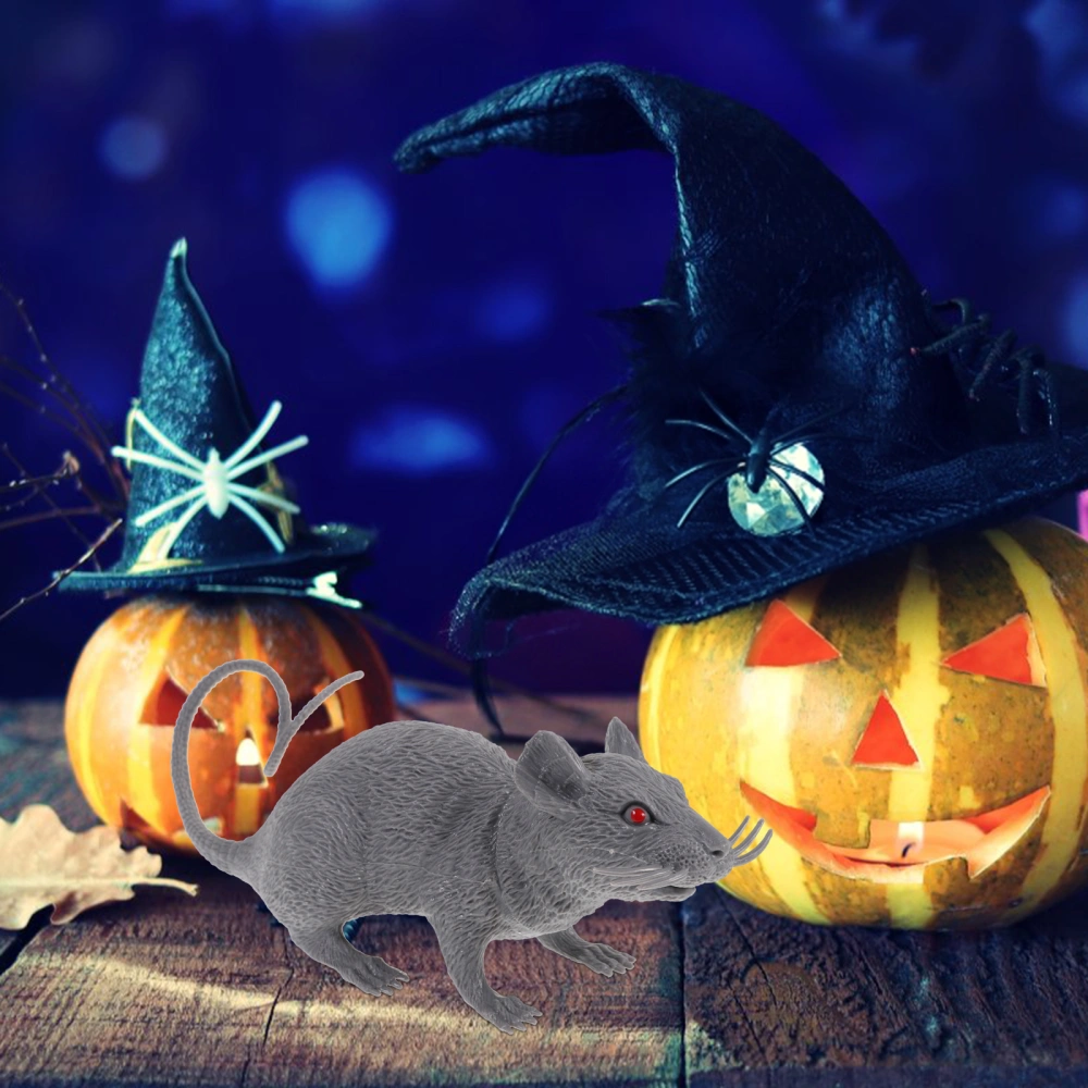 3pcs Realistic Mice Toy Spooky Rat Toy Halloween Prank Toy for Halloween Decoration(Random Color)