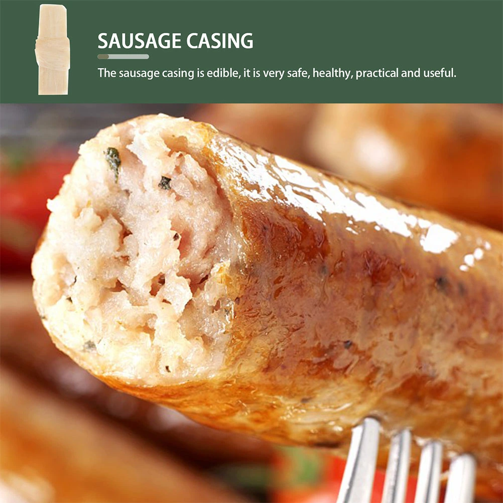 6pcs Sausage Casing Natural Ham Sausage Casings Skins Natural Dry Skins