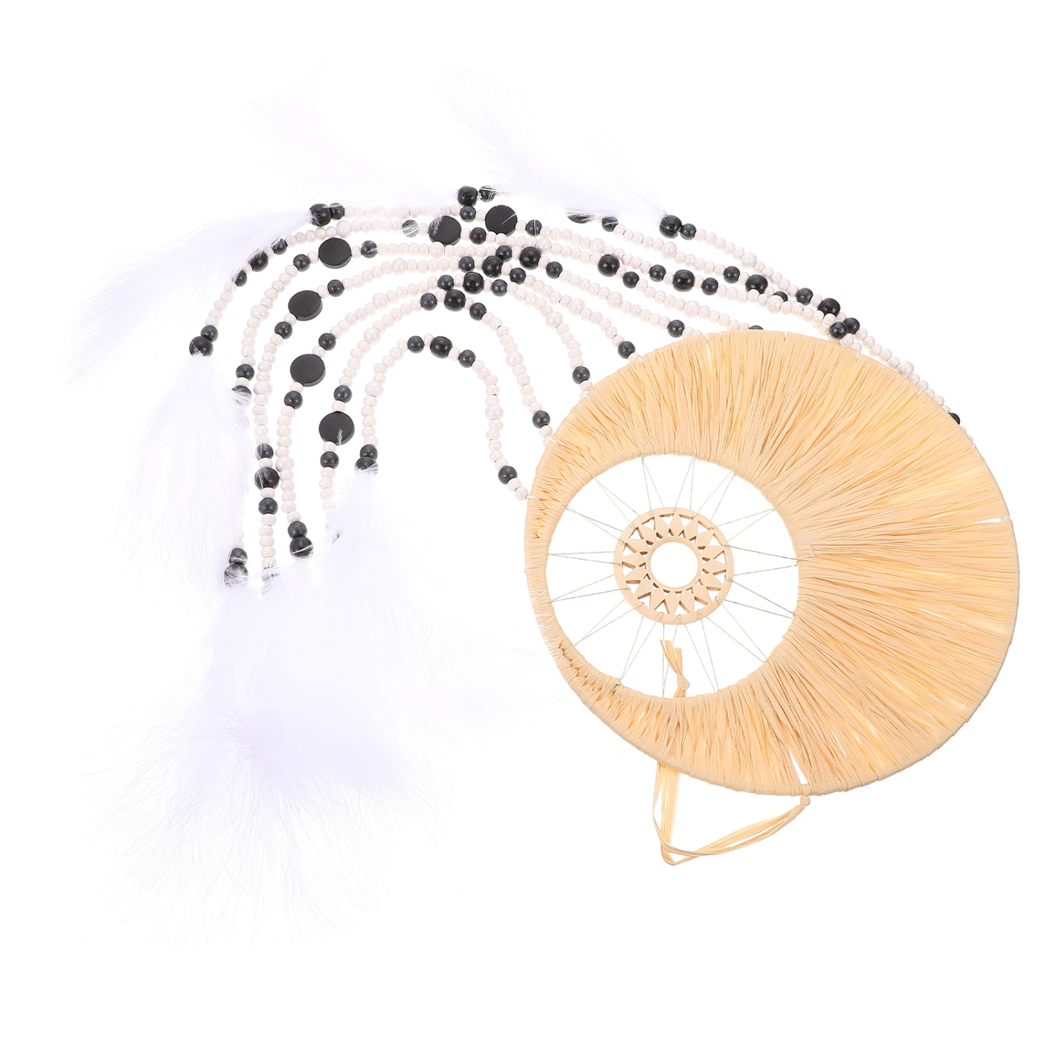 1Pc Delicate DIY Feathers Dream Catcher Pendant Wood Bead Hanging Dream Catcher