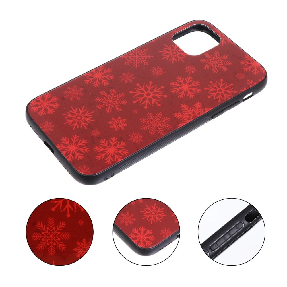 1 Pc Silicone Phone Case Christmas Snowflake Full Cover Case for Iphone11