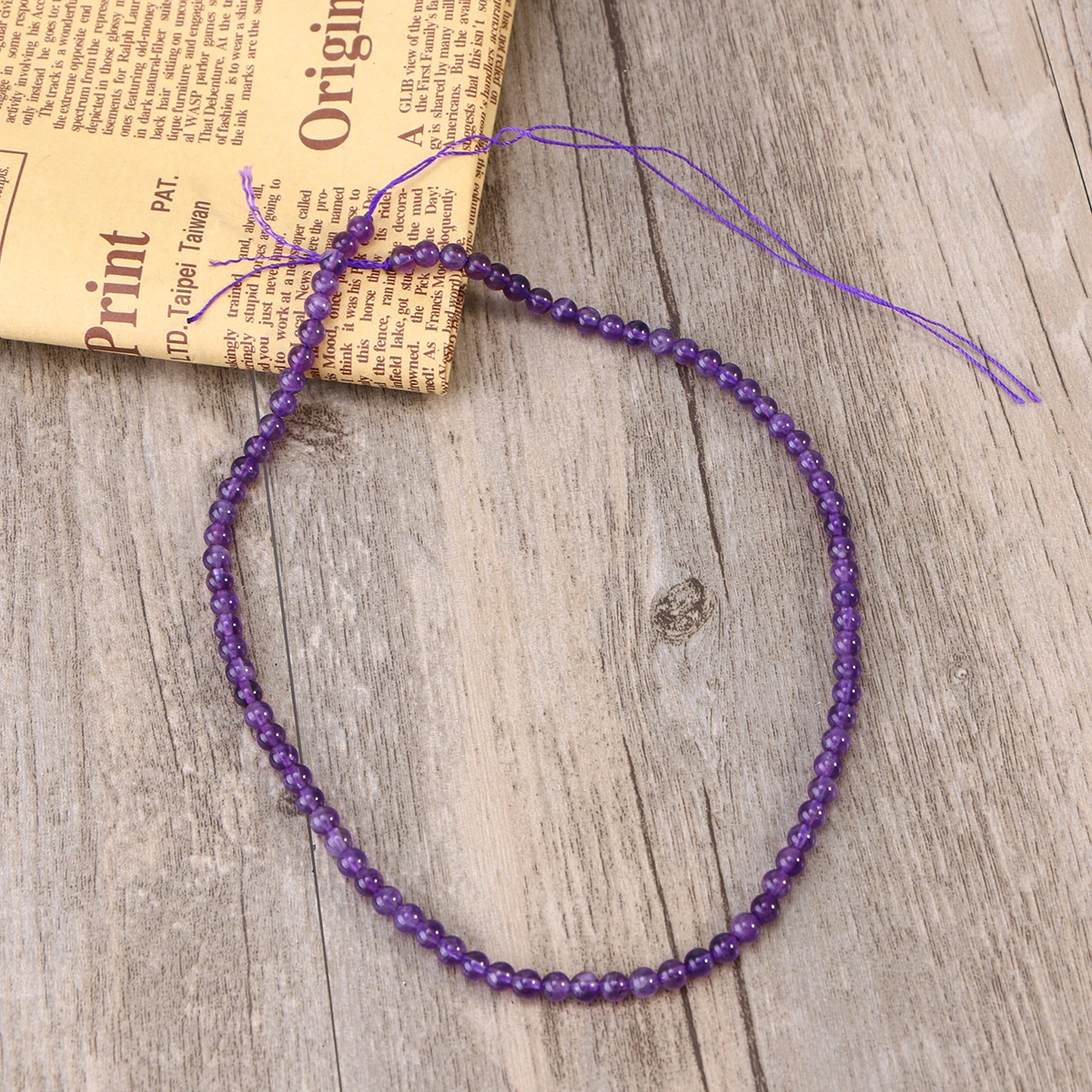 4MM Purple Crystal Beads DIY Handicraft Accessories for Jewelry Necklace Craft Making