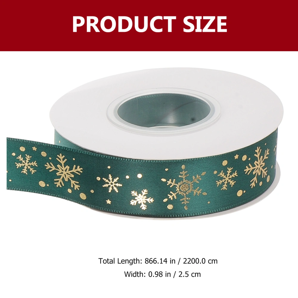 2 Rolls of Christmas Ribbons Decorative Xmas Elements Ribbons Gift Box Wrapping Xmas Ribbons