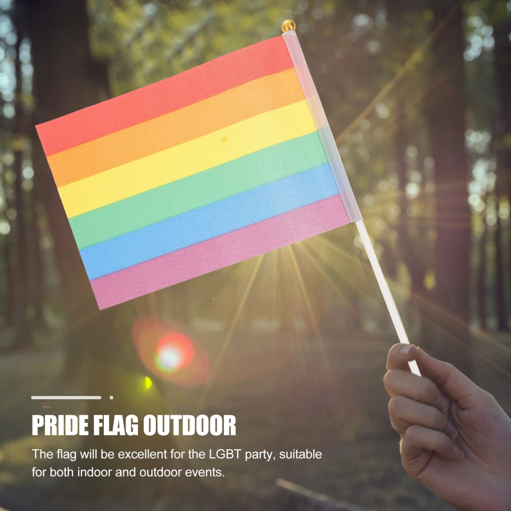 7pcs Gay Flags Rainbow Flags Mini Pride Flags Pride Banners Outdoor Pride Flags