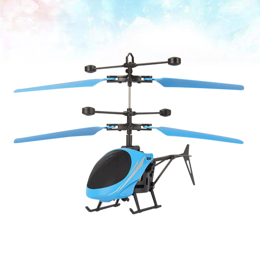 Mini Toy RC Helicopter Airplane Intelligent suspension with Built-in Gyro (Blue)