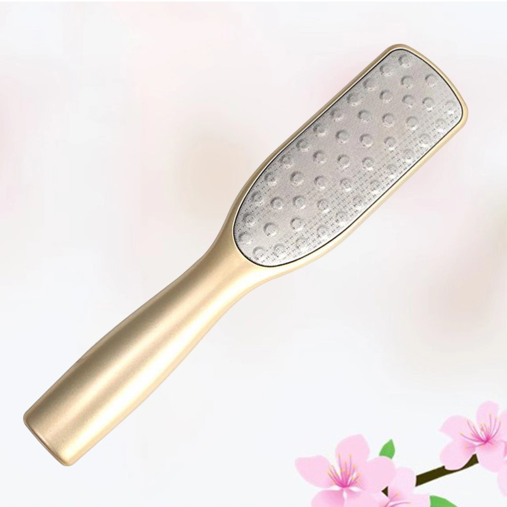 Dead Skin Remover Stainless Steel Feet Files Pedicure Scrubber Rasp Dual Sided for Exfoliates Removes Hard Skin (Golden)