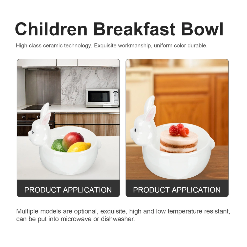 Cartoon Ceramic Bowl Children Breakfast Bowl Animals Design Storage Bowl