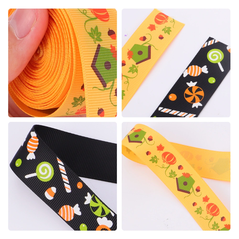 2 Rolls Halloween Cake Rim Fashion Ribbon Gift Wrapping DIY Accessories for Cake