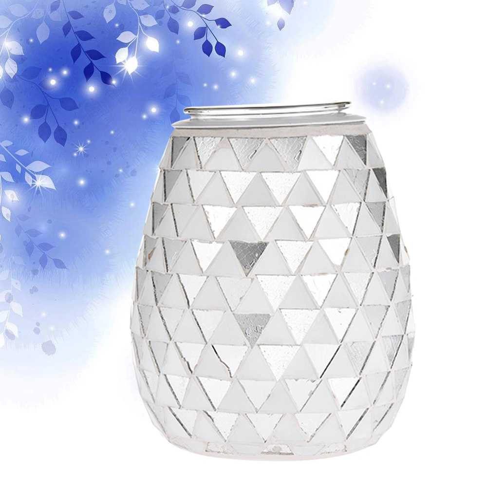 1PC Triangle Mosaic Aroma Light Household Fragrance Lamp Essential Oil Diffuser Scented Candle Holder with US Plug