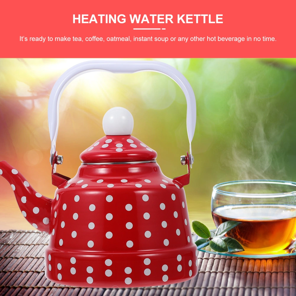 Water Kettle Wave Point Enamel Teapot Household Delicate Heating Kitchen Teapot